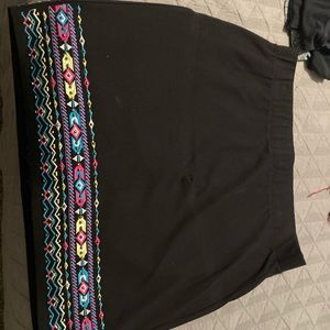 Black Skirt with colorful beading